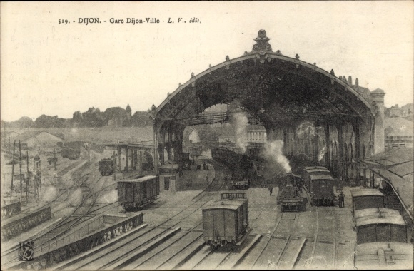 Postcard Dijon Côte d&#39;Or, Dijon Ville station