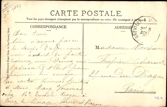 Postcard Lorrez-le-Bocage Seine et Marne, The Town Hall