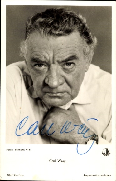 Ak Schauspieler Carl Wery, Portrait, Autogramm