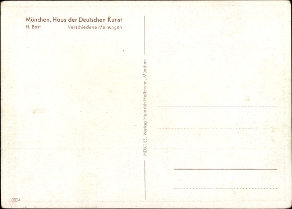 Artist PC Best, Hans, different opinions, GDK 155