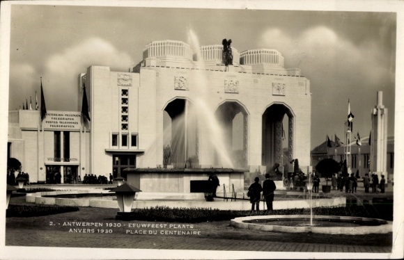 PC Antwerp Antwerp Flanders, World Exhibition 1930, Centenary Square