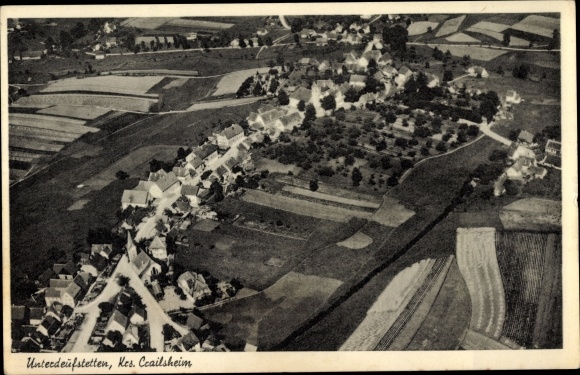 PC Unterdeufstetten Fichtenau in Württemberg, aerial photograph