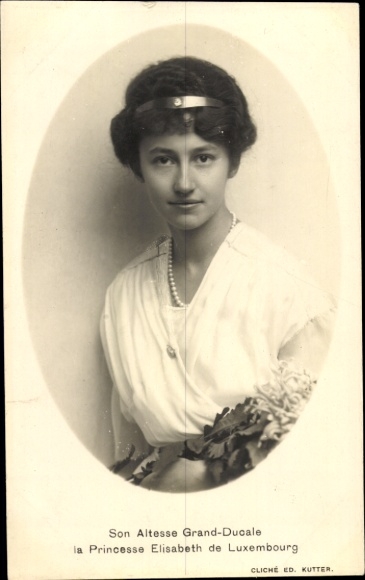 Passepartout Ak Son Altesse Grand-Ducale la Princesse Elisabeth de Luxembourg, Portrait