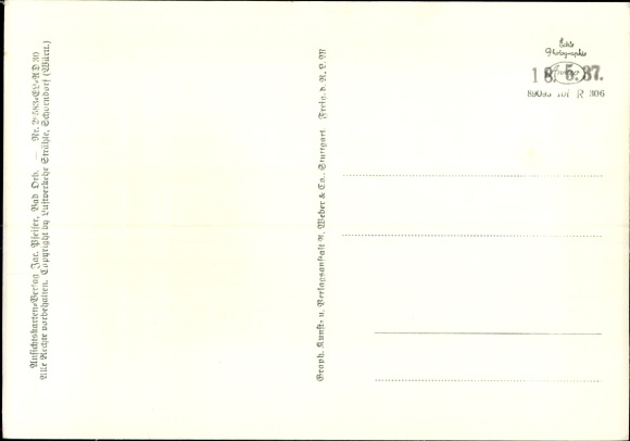 Postcard Bad Orb in Spessart Hessen, aerial photography, Spessartsanatorium