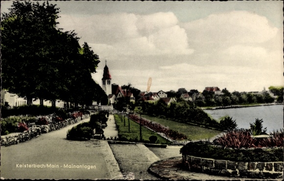 Postcard Kelsterbach am Main, Mainanlagen