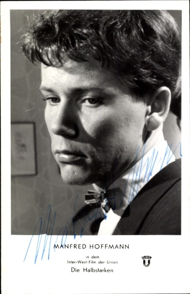 KP aktor Manfred Hoffmann, portret, autograf, bandyci