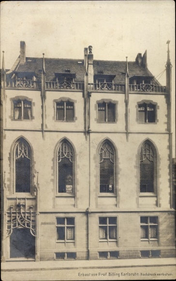 Art Nouveau PC Karlsruhe in Baden Württemberg, building, architect Hermann Billing