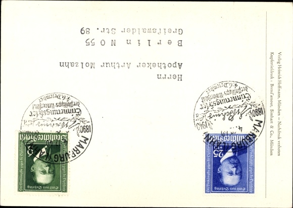 Postcard Emil von Behring, conqueror of diphtheria and tetanus, portrait
