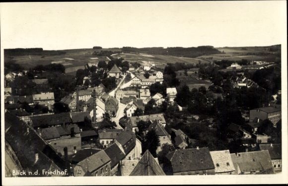 Ak Oederan Sachsen, Blick vom Kirchturm Richtung Friedhof