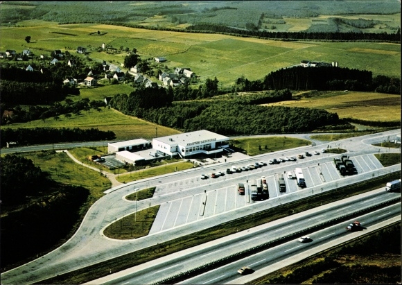 Ansichtkaart Freudenberg in Noordrijn-Westfalen, autosnelweg Siegerland Ost
