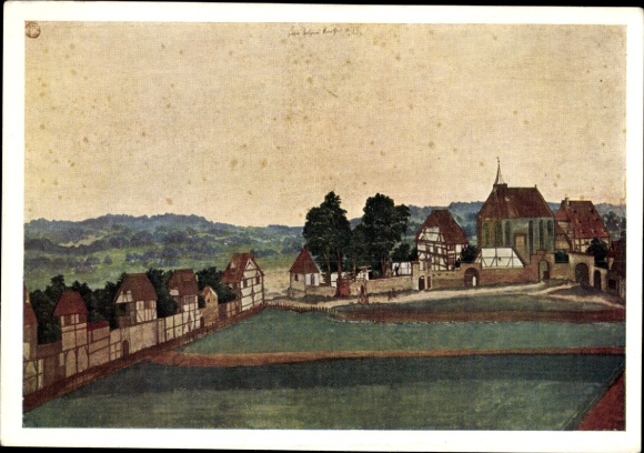Artist Postcard Albrecht Dürer, Johanniskirchlein in Nuremberg
