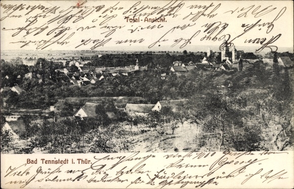 PC Bad Tennstedt in the Unstrut Hainich district of Thuringia, total view of the place