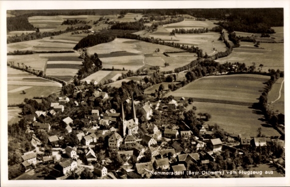 Ak Nemmersdorf Goldkronach im Fichtelgebirge Oberfranken, Fliegeraufnahme