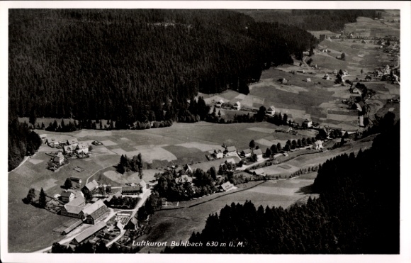 Ak Buhlbach Baiersbronn im Schwarzwald, Luftkurort  630 m ü. M., Landschaftsaufnahmen