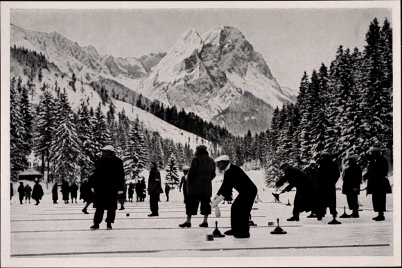 Collection picture Olympia 1936, Winter Games, curling on the Rießersee