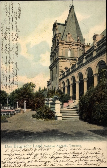 PC Aprath Wülfrath in the Mettmann district of North Rhine-Westphalia, castle, terrace