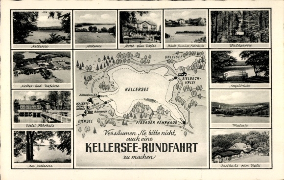 Ak Malente in Ostholstein, Kellersee,  Rundfahrt, Landschaftsbilder, Malente, Freizeitmöglichk...