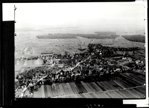 Postcard Ichenheim Neuried in Baden, town view taken from the air