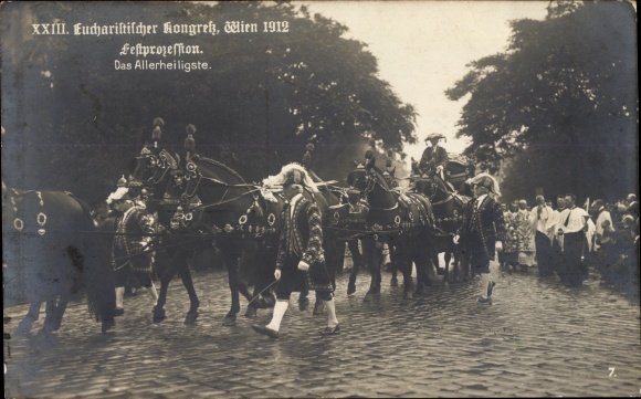 Photo PC Vienna 1, XXIII. Eucharistic Congress 1912, festival procession, Blessed Sacrament
