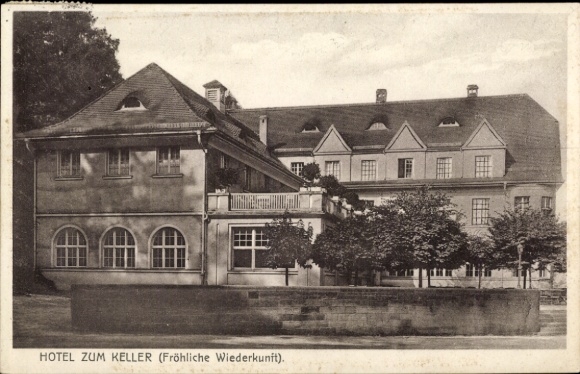 Ak Wolfersdorf in Thüringen, Hotel zum Keller nabij Happy Second Coming Castle