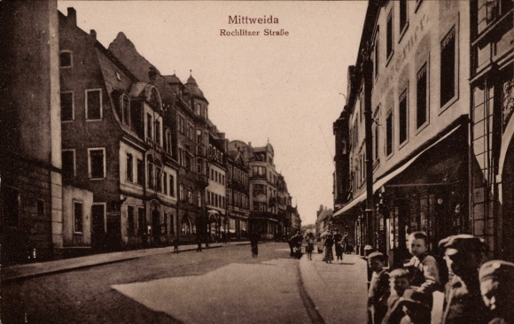 Ak Mittweida in Sachsen, Rochlitzer Straße