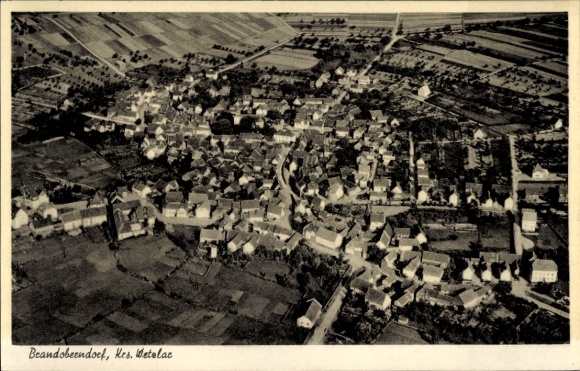 Postcard Brandoberndorf Waldsolms in Hesse, aerial photograph