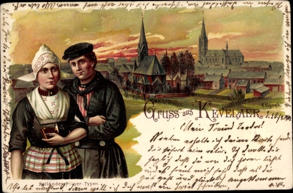 Artist Chromo-Litho Schoofs, G., Kevelaer am Niederrhein, Dutch pilgrim types