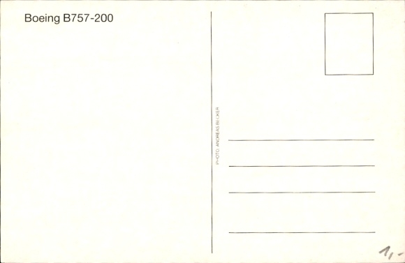 Postcard LTE Airways, passenger aircraft Boeing B757 200