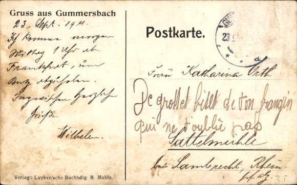 Postcard Gummersbach in the Oberbergischer Kreis, general view