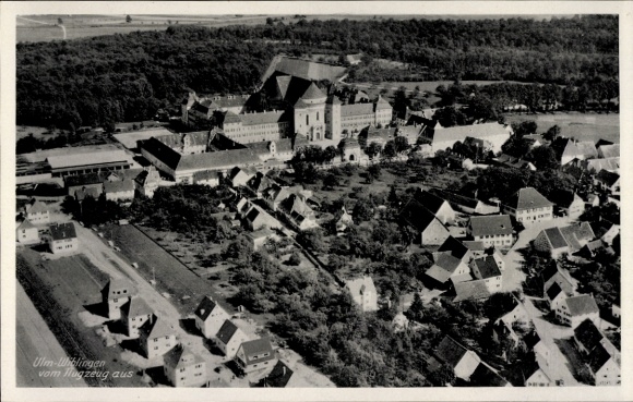 Postcard Wiblingen Ulm on the Danube Baden, aerial photograph