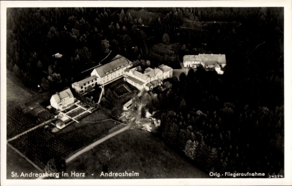 KP Sankt Andreasberg Braunlage w Górnym Harzu, Andreasheim, zdjęcie lotnicze