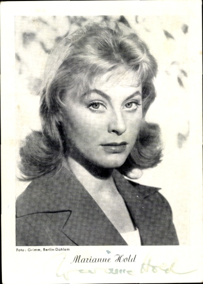 KP aktorka Marianne Hold, portret, autograf