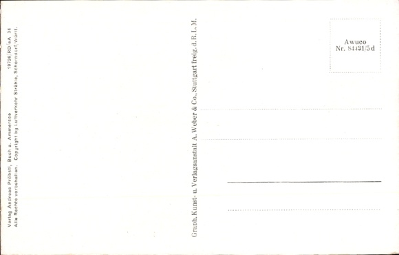 Postcard Buch Inning am Ammersee, aerial photograph