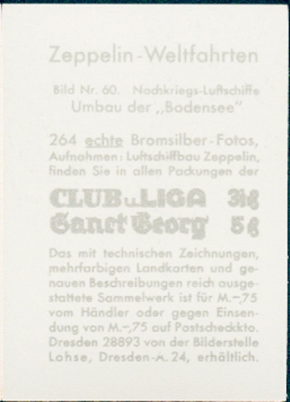 Collective picture Zeppelin world trips No. 60 post-war airships, conversion of the &quot;Bodensee&quot;, assembly hall