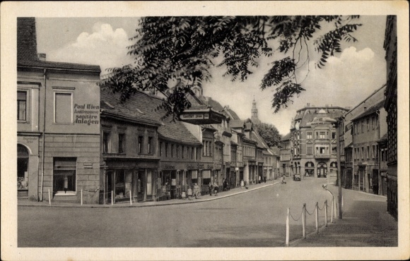 Postcard Lutherstadt Eisleben, Hallesche Strasse