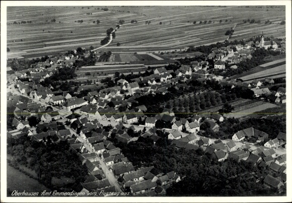 Postcard Oberhausen in Upper Bavaria, aerial photograph