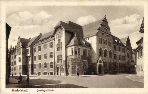 Ak Rudolstadt in Thüringen, Justizgebäude