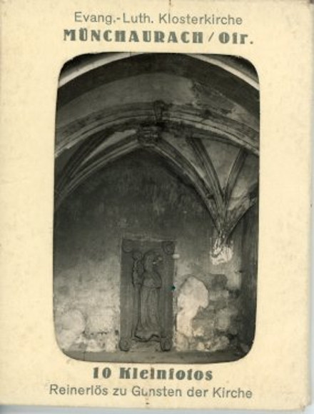 10 oude Münchaurach Aurachtal in Midden-Franken, kloosterkerk, in het bijbehorende boekje, diverse aanzichten