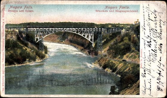 10 vintage ansichtkaarten Niagarawatervallen, verschillende uitzichten