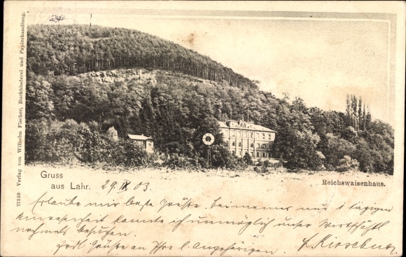 Ak Lahr im Schwarzwald, Reichswaisenhaus, Wald