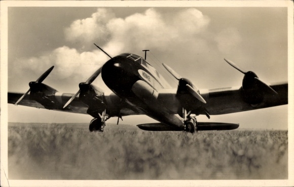 Ak Deutsche Luftwaffe, Kampfflugzeug Heinkel He 116