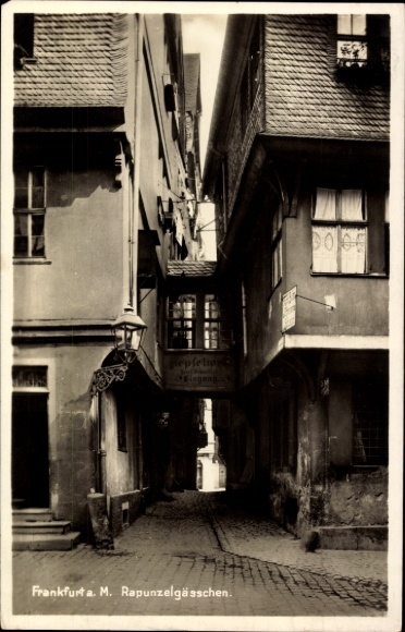 Postcard Frankfurt am Main, Rapunzelgässchen