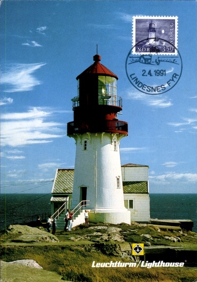 Postcard Lindesnes Norway, lighthouse