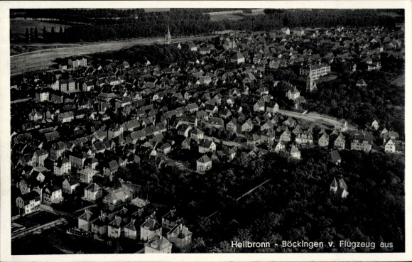 Postcard Böckingen Heilbronn am Neckar, aerial photograph
