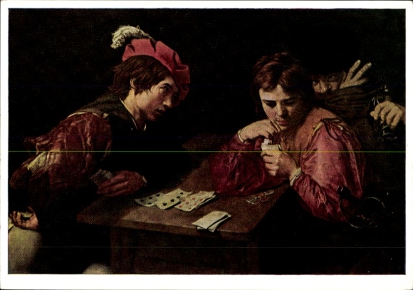 Künstler Ak da Caravaggio, Michelangelo, Der Falschspieler