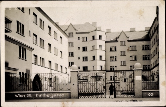 Foto Ak Wien 12. Meidling Österreich, Herthergasse