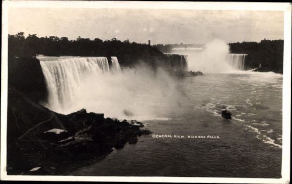 10 starych pocztówek Wodospad Niagara, różne widoki