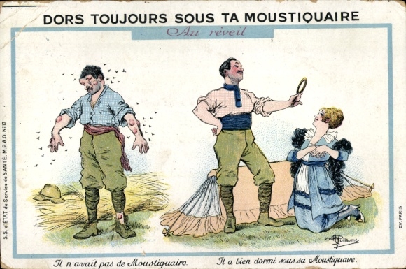 Artist PC Guillaume, Albert, Dors Toujours sous ta Moustiquaire, Au reveil, protection from insects