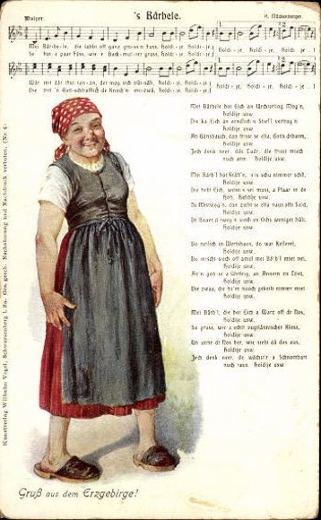 30 song cards, Anton Günther