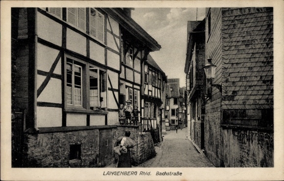 Postcard Langenberg Velbert in the Rhineland, Bachstraße